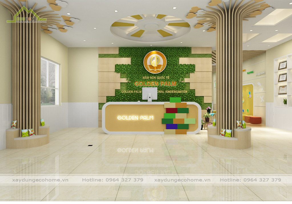 Thiết kế nội thất trường mầm non Golden Palm
