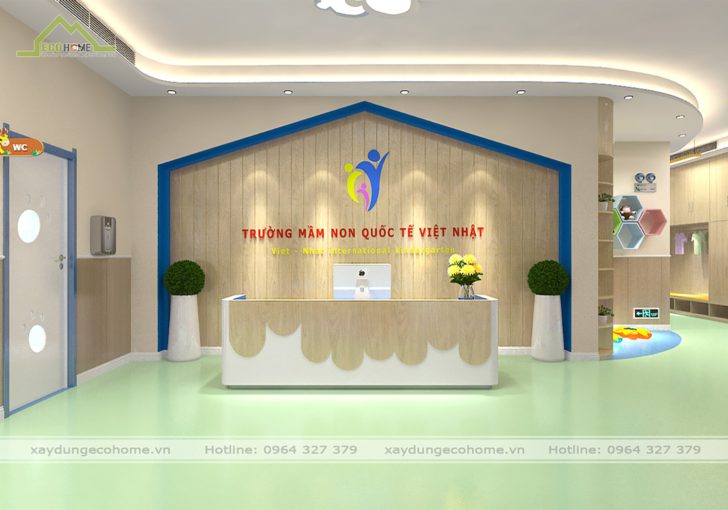 Thiết kế nội thất trường mầm non quốc tế Việt Nhật