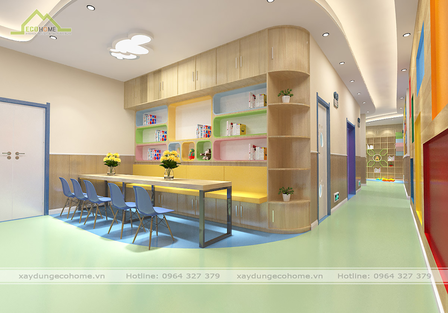 Thiết kế nội thất trường mầm non quốc tế Việt Nhật