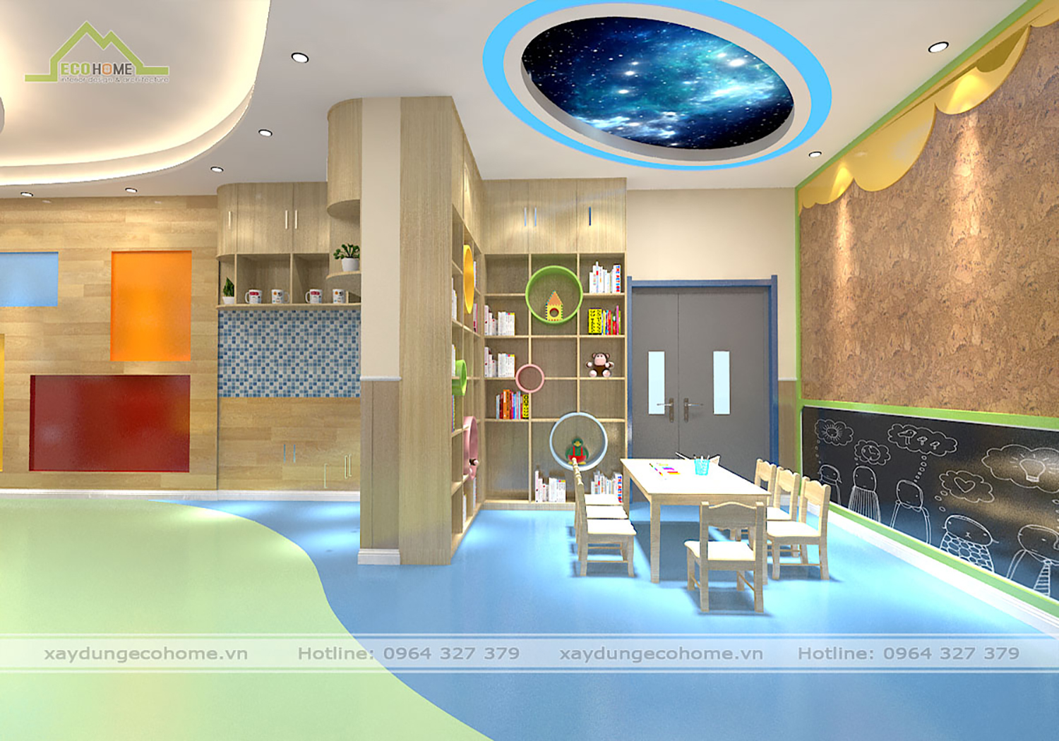 Thiết kế nội thất trường mầm non quốc tế Việt Nhật