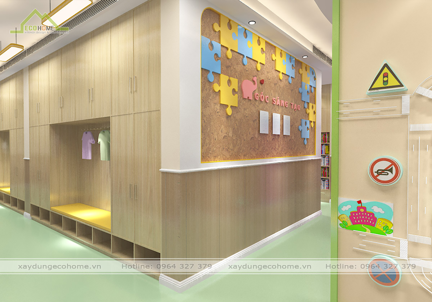 Thiết kế nội thất trường mầm non quốc tế Việt Nhật