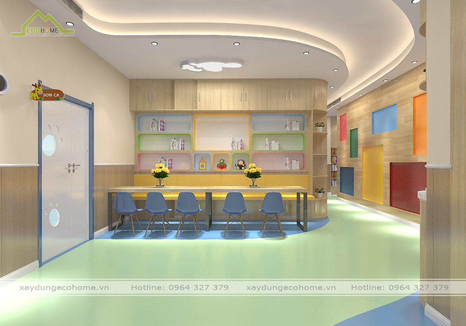 Thiết kế nội thất trường mầm non quốc tế Việt Nhật