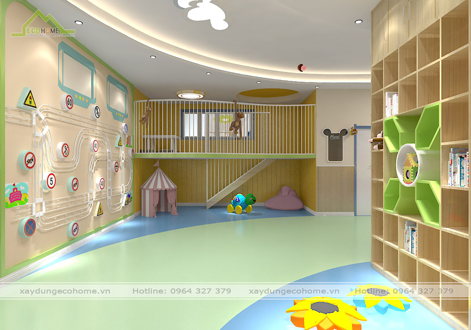 Thiết kế nội thất trường mầm non quốc tế Việt Nhật