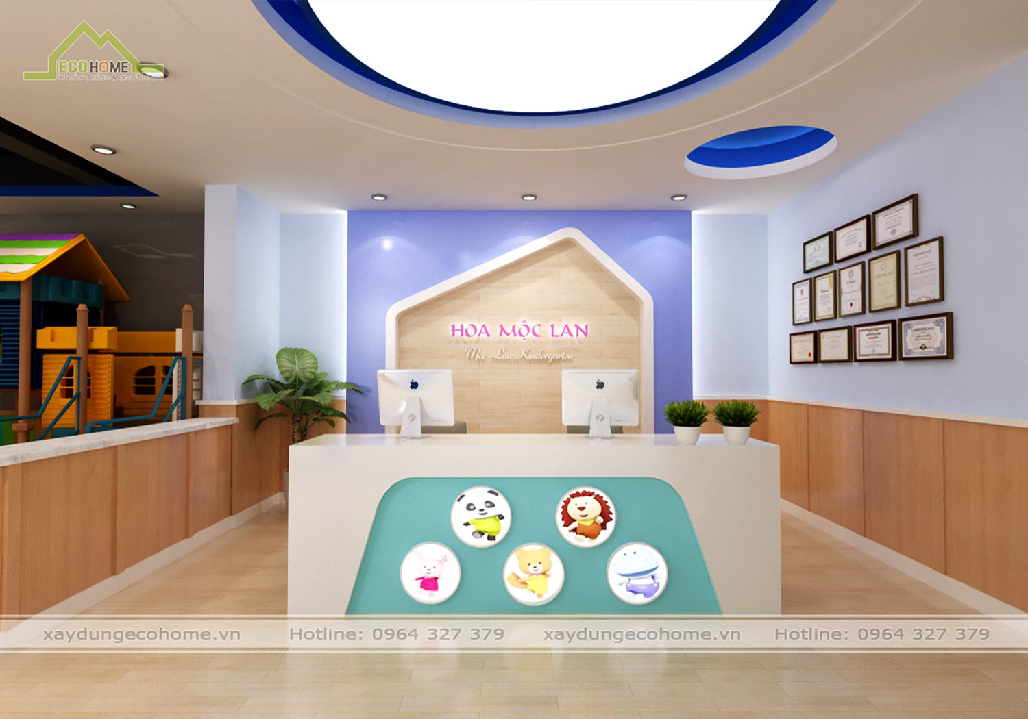 Thiết kế trường mầm non Hoa Mộc Lan
