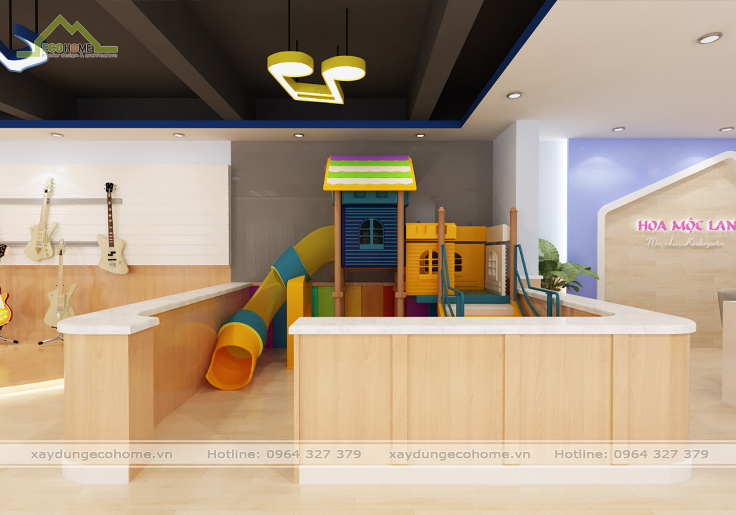 Thiết kế trường mầm non Hoa Mộc Lan