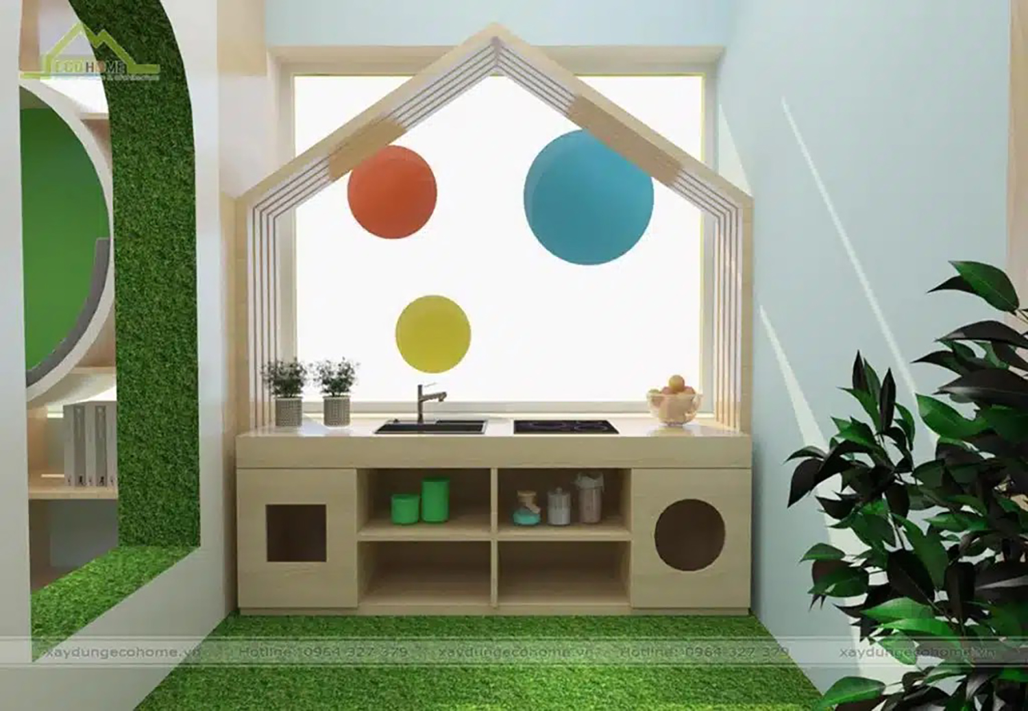 Thiết kế trường mầm non Hoa Thiên Hương