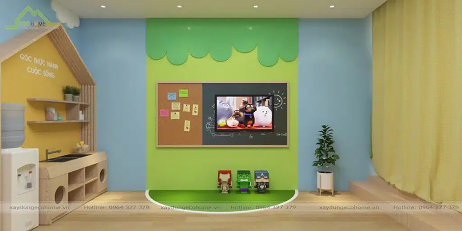 Thiết kế trường mầm non Hoa Thiên Hương