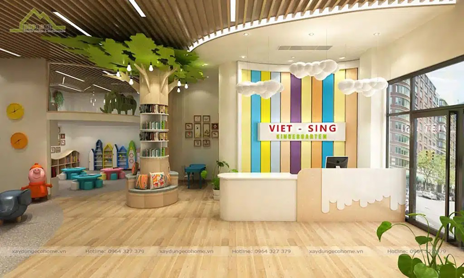 Thiết kế trường mầm non Quốc Tế VIỆT - SING