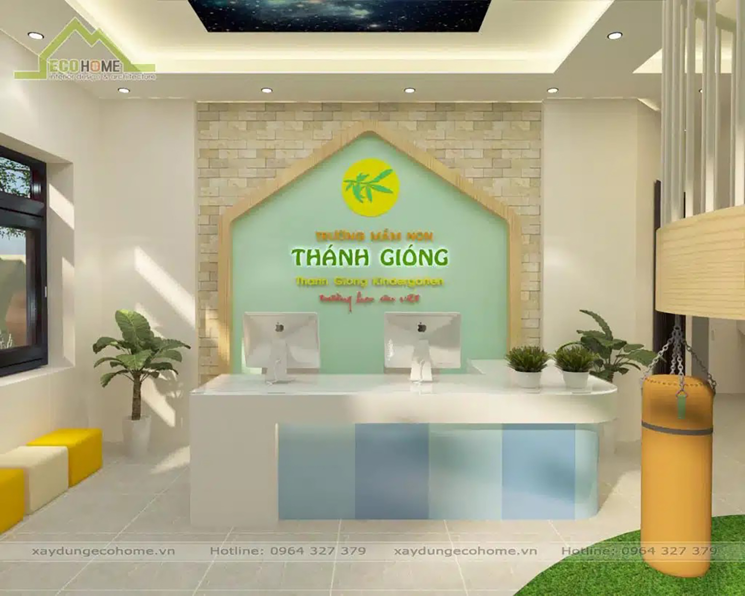 Thiết kế trường mầm non Thánh Gióng