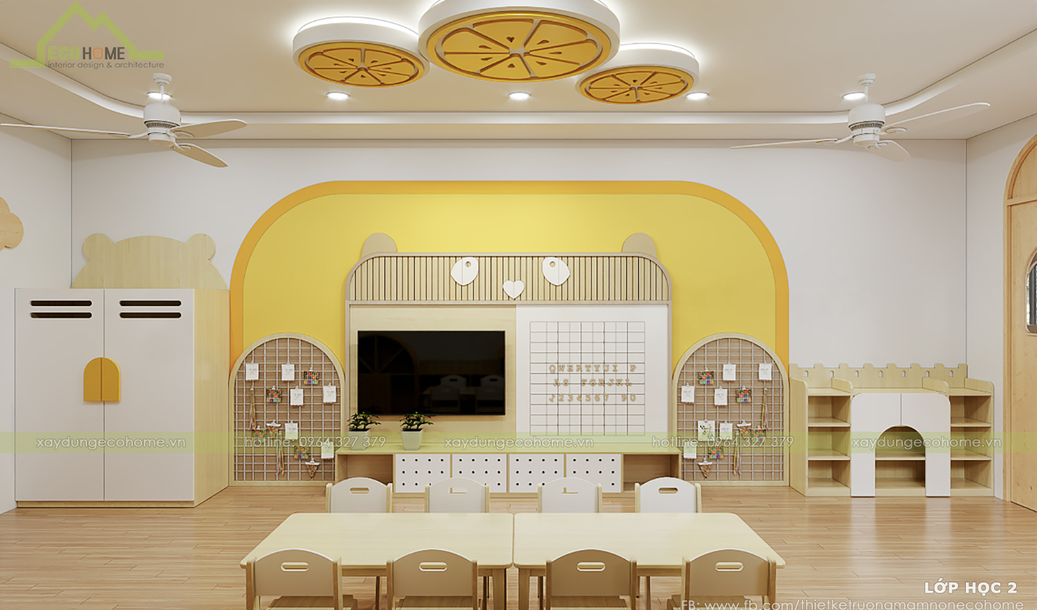 Trang trí góc bé đến lớp