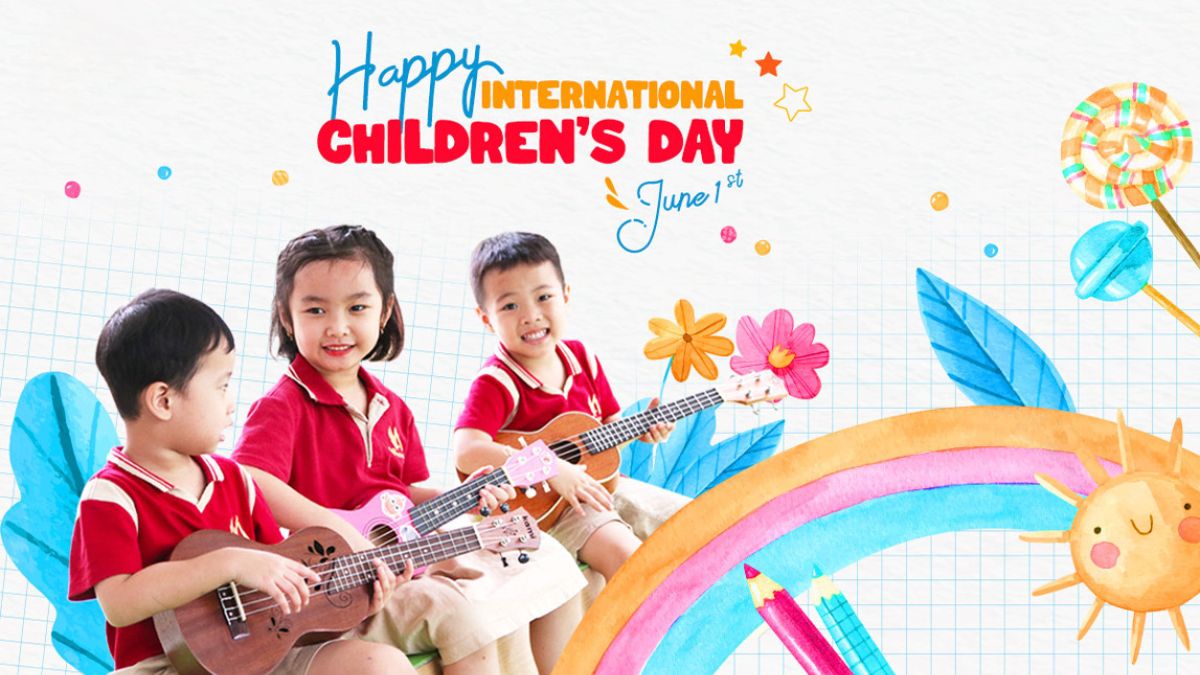 trang trí lớp học mầm non ngày Quốc tế Thiếu nhi