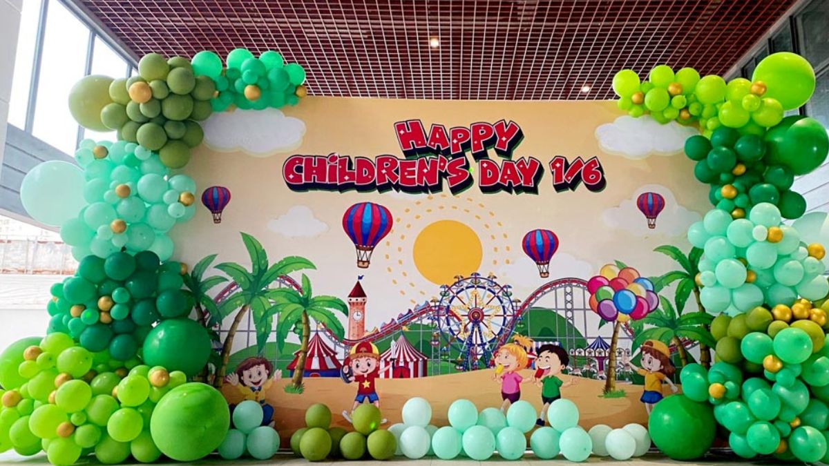 trang trí lớp học mầm non ngày Quốc tế Thiếu nhi