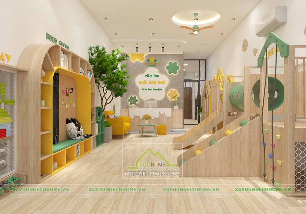 Thiết kế trường mầm non ngôi sao nhỏ
