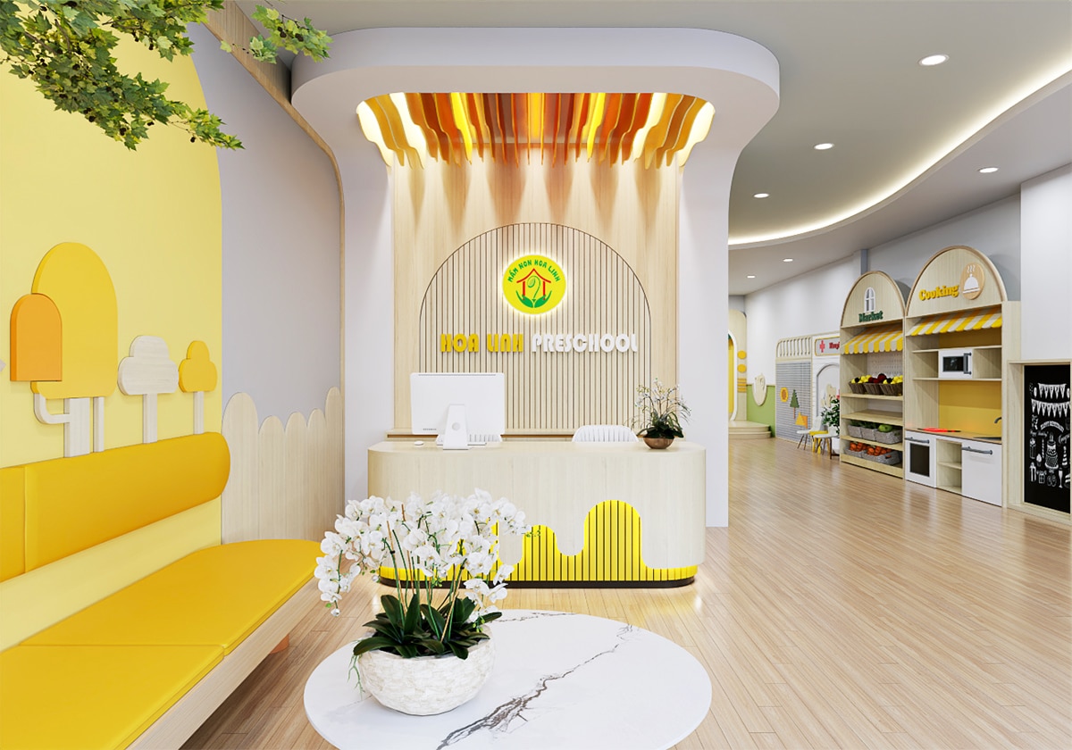 thiết kế trường mầm non Hoa Linh