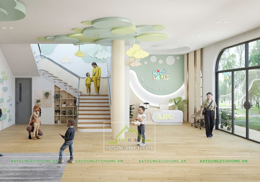 thiết kế trường mầm non Kids World tại Quảng Ngãi