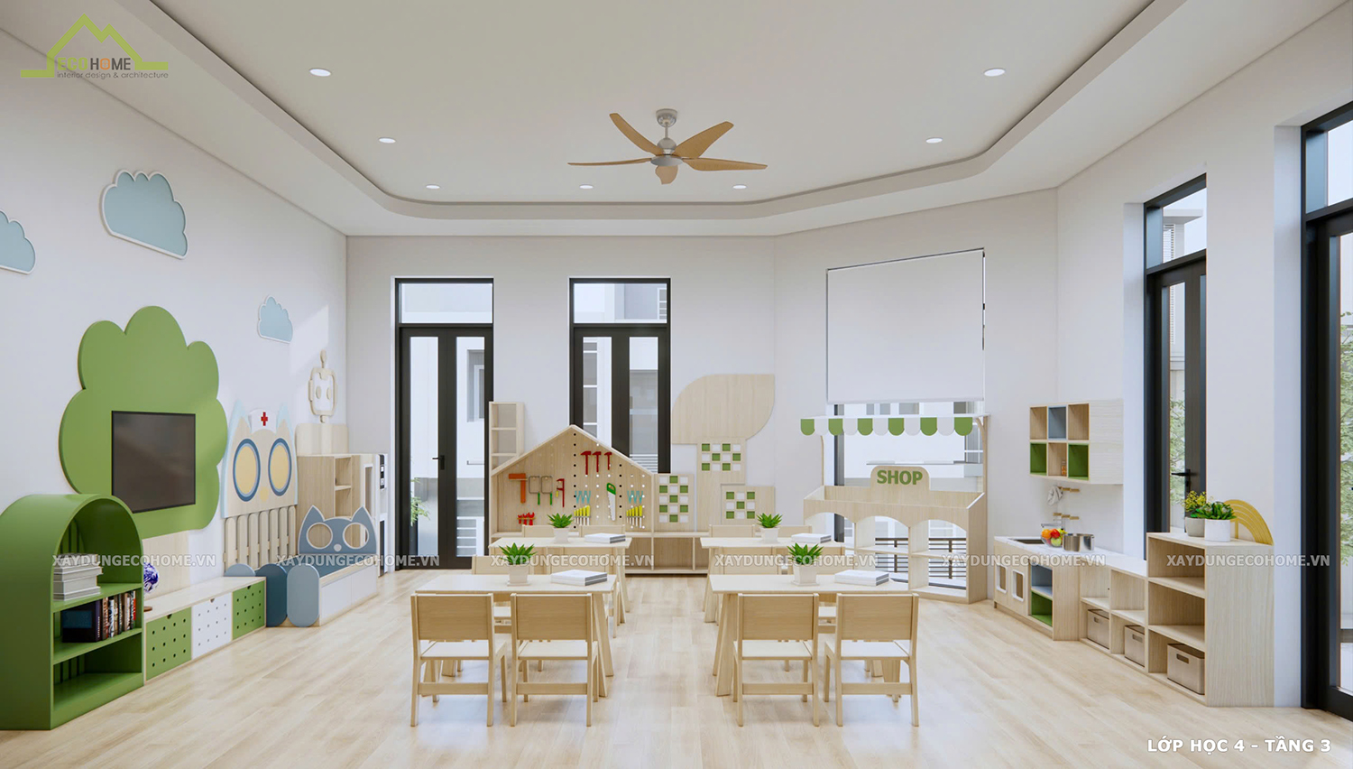 thiết kế trường mầm non Little World