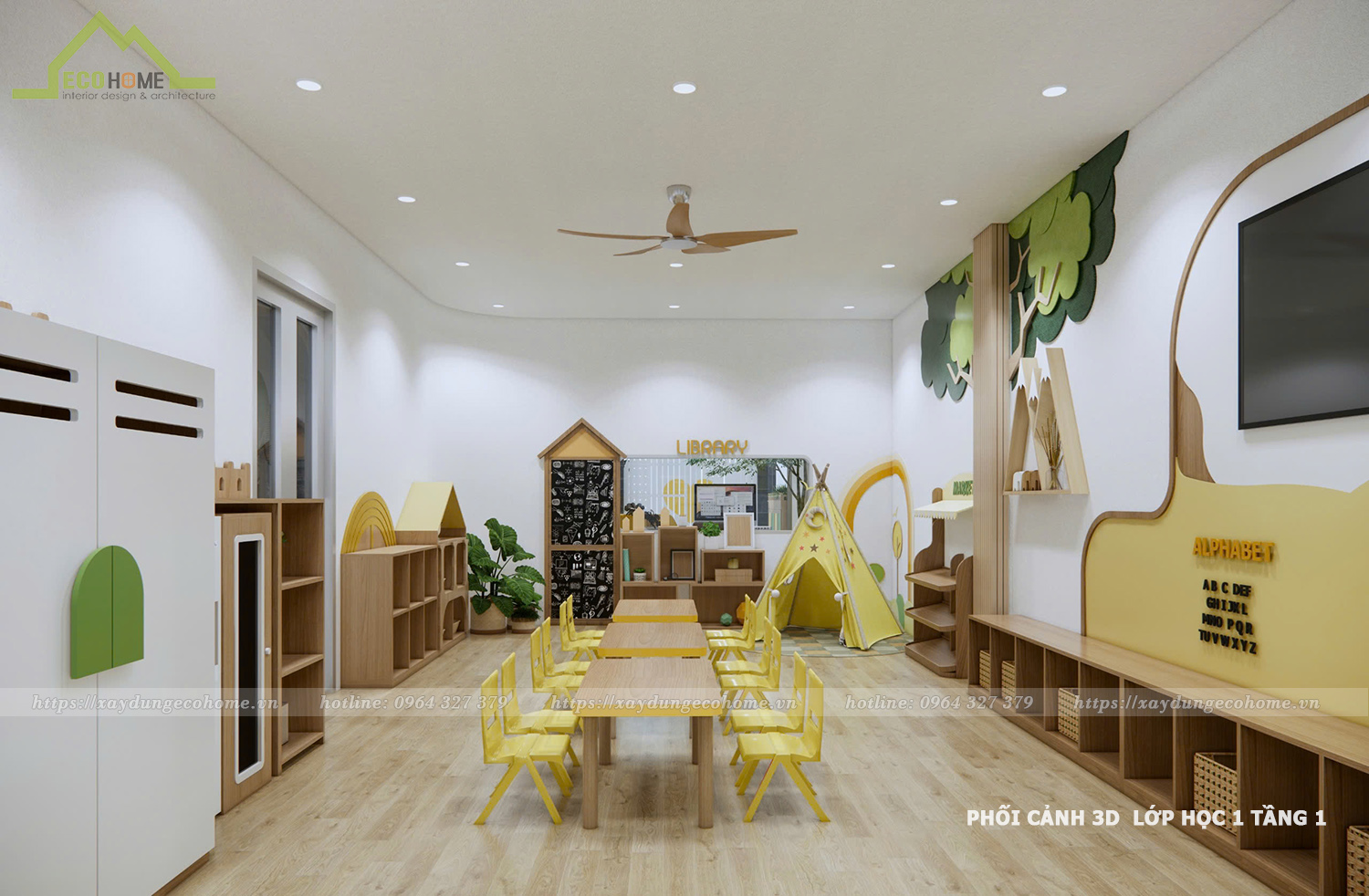 thiết kế trường mầm non Thiên Kim