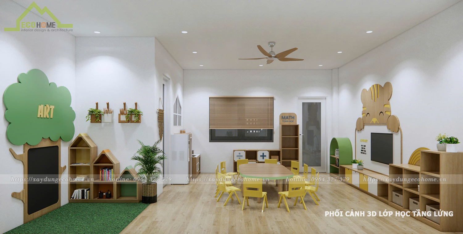 thiết kế trường mầm non Thiên Kim