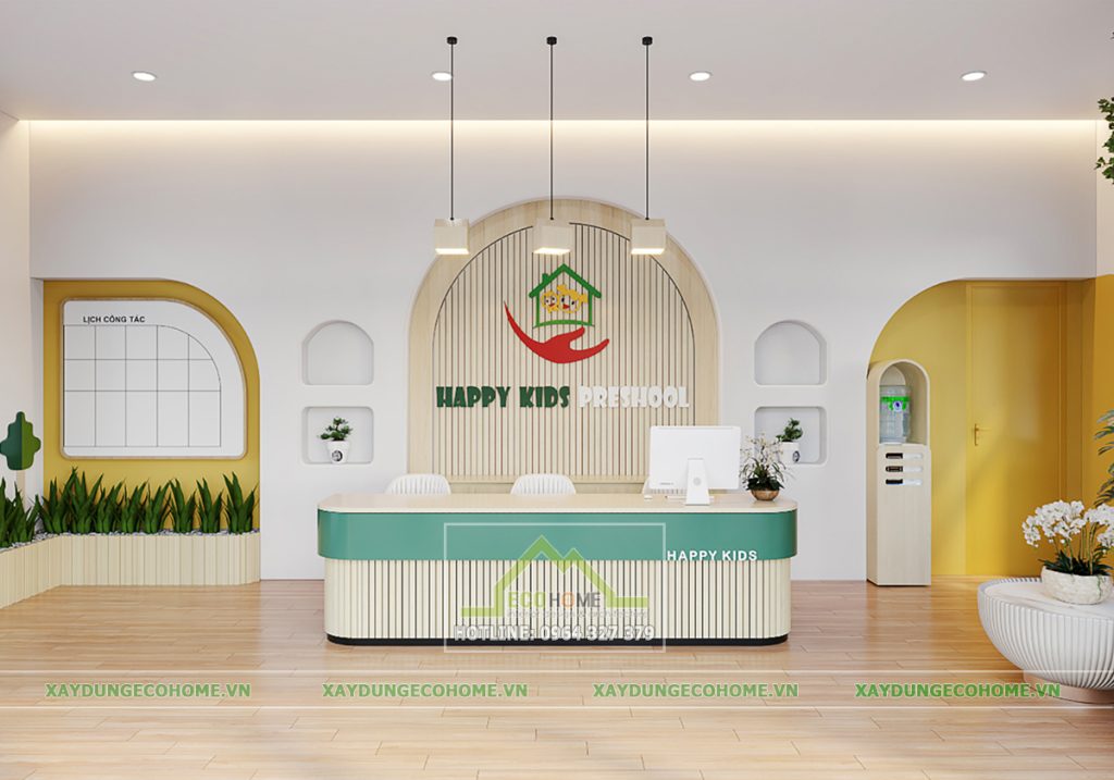 thiết kế trường mẫu giáo happy kids