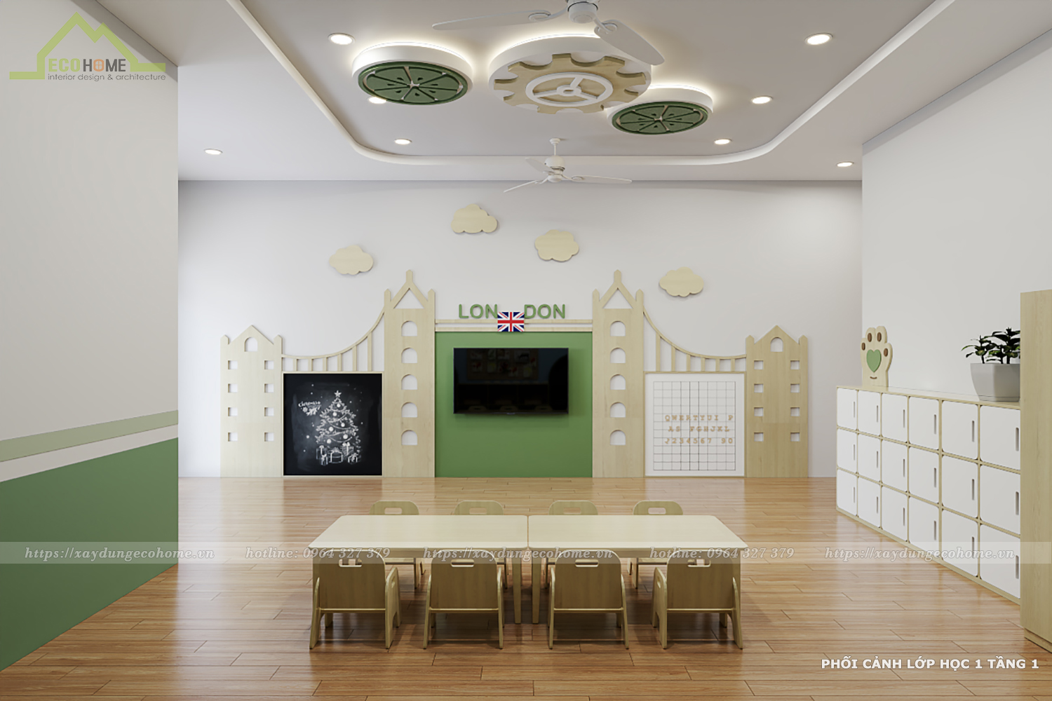 thiết kế trường mầm non Sunshine kids