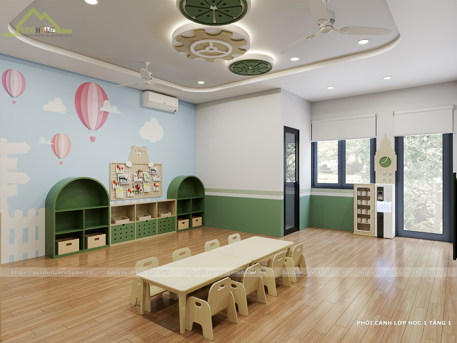 thiết kế trường mầm non Sunshine kids