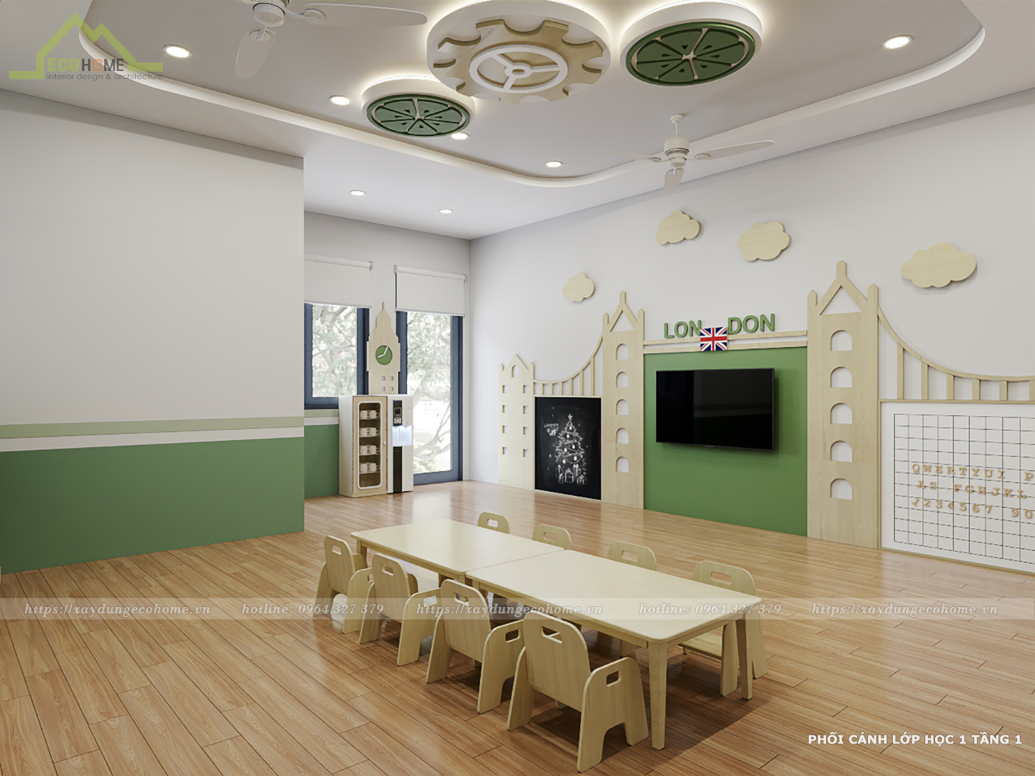 thiết kế trường mầm non Sunshine kids