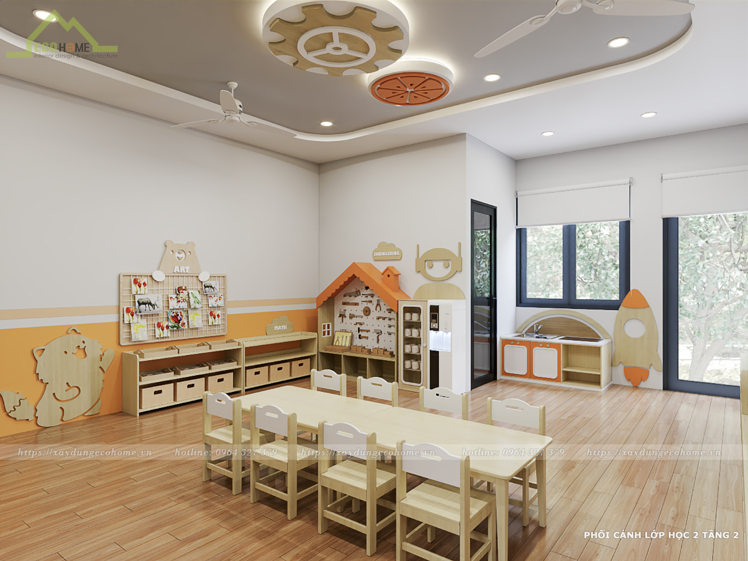 thiết kế trường mầm non Sunshine kids