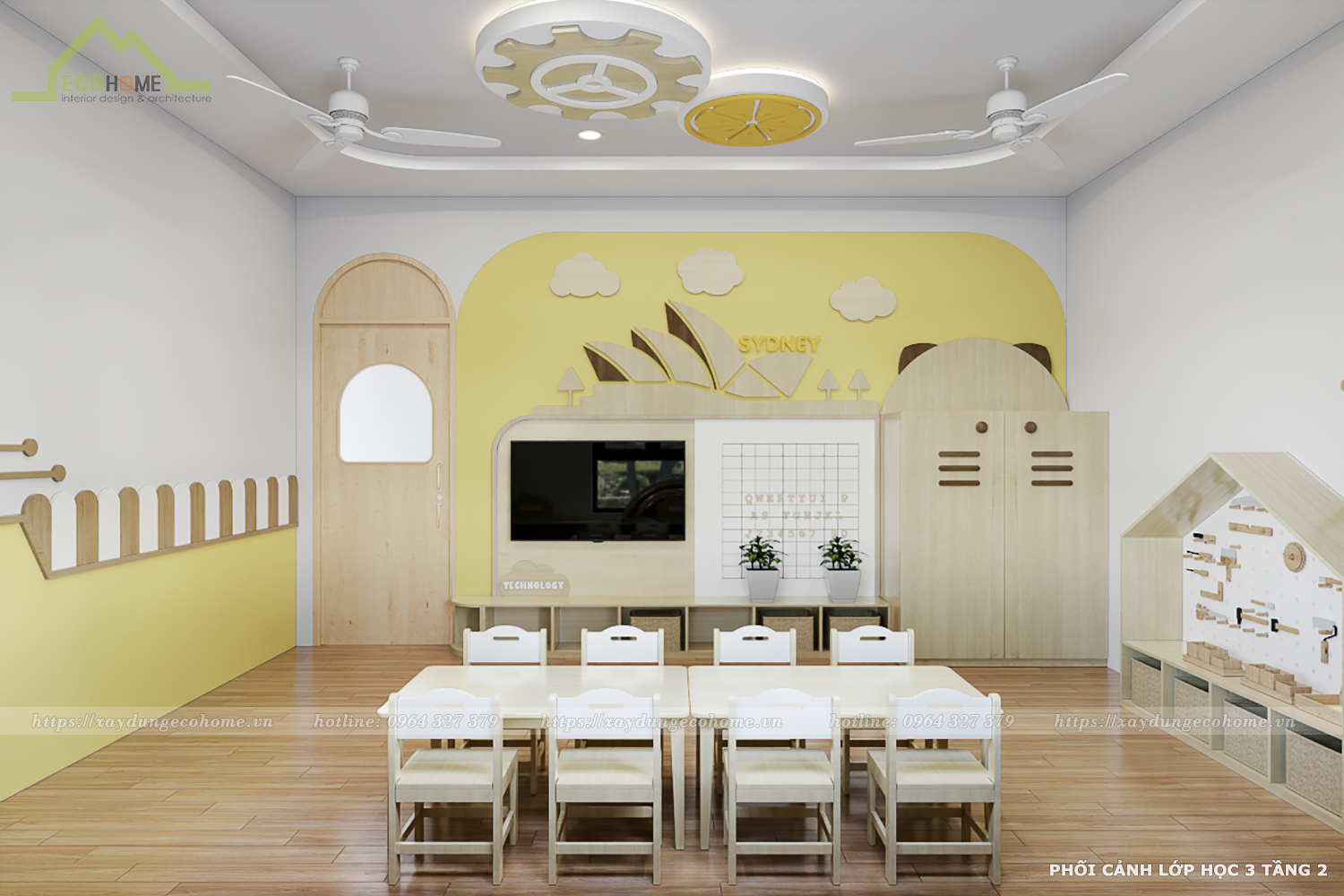 thiết kế trường mầm non Sunshine kids