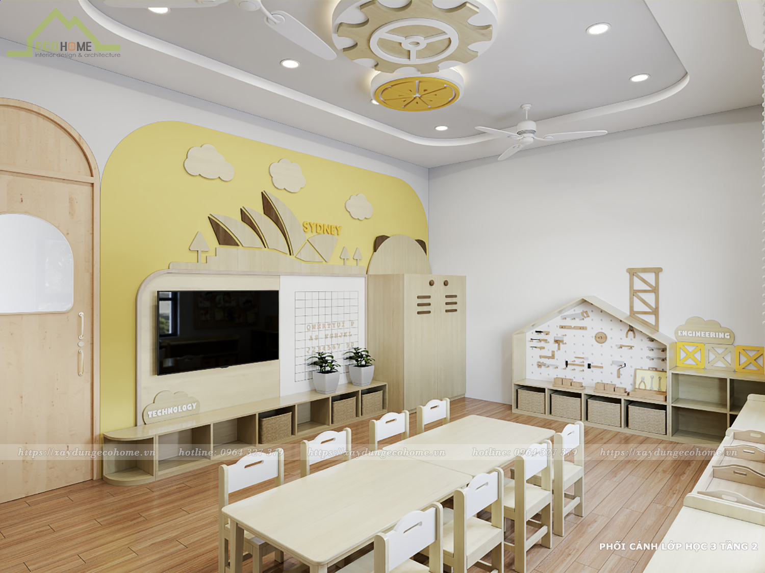 thiết kế trường mầm non Sunshine kids
