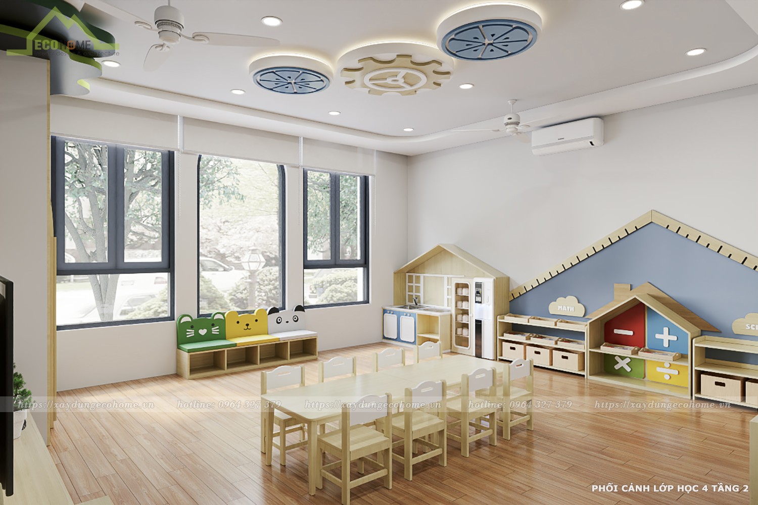 thiết kế trường mầm non Sunshine kids