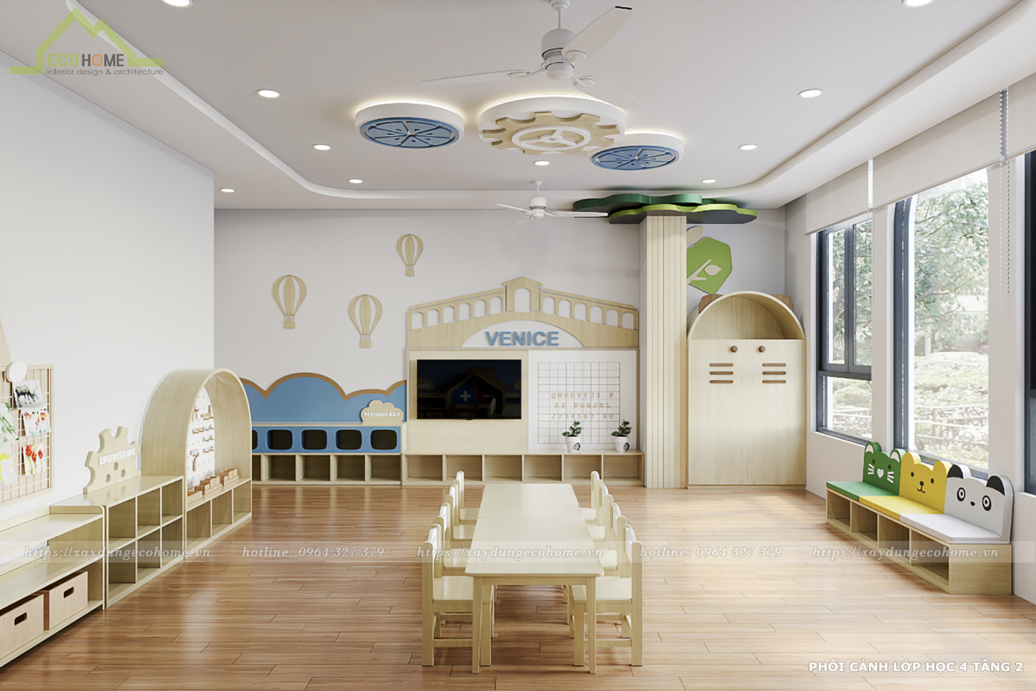 thiết kế trường mầm non Sunshine kids