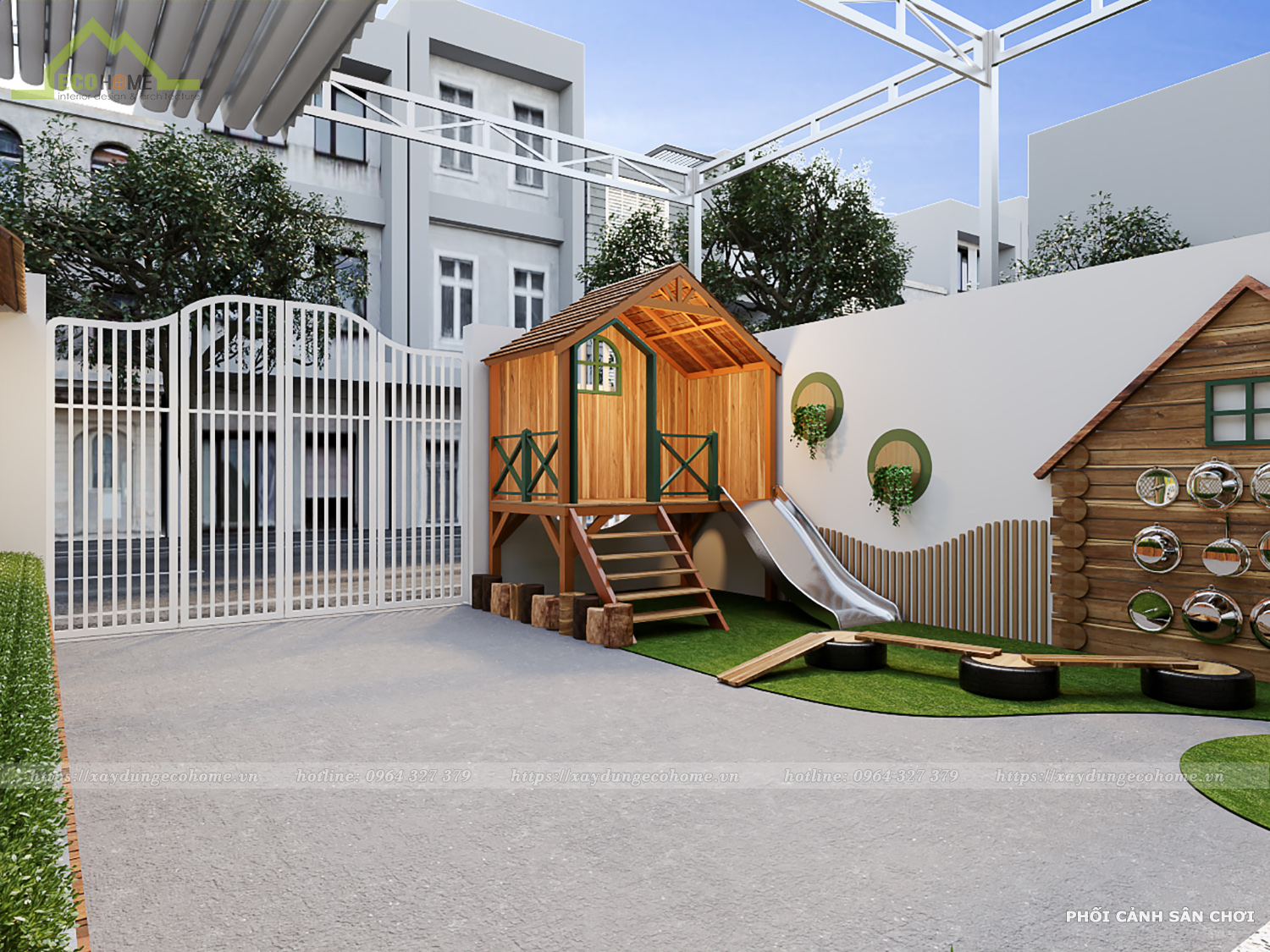 thiết kế trường mầm non Sunshine kids