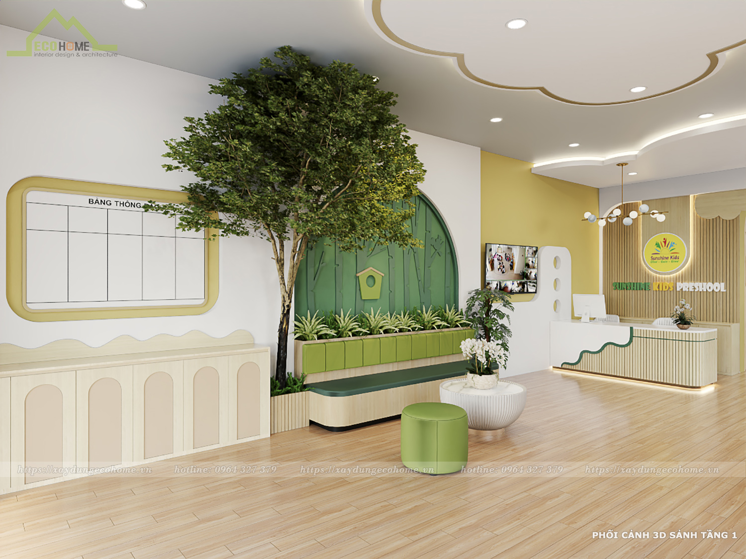thiết kế trường mầm non Sunshine kids