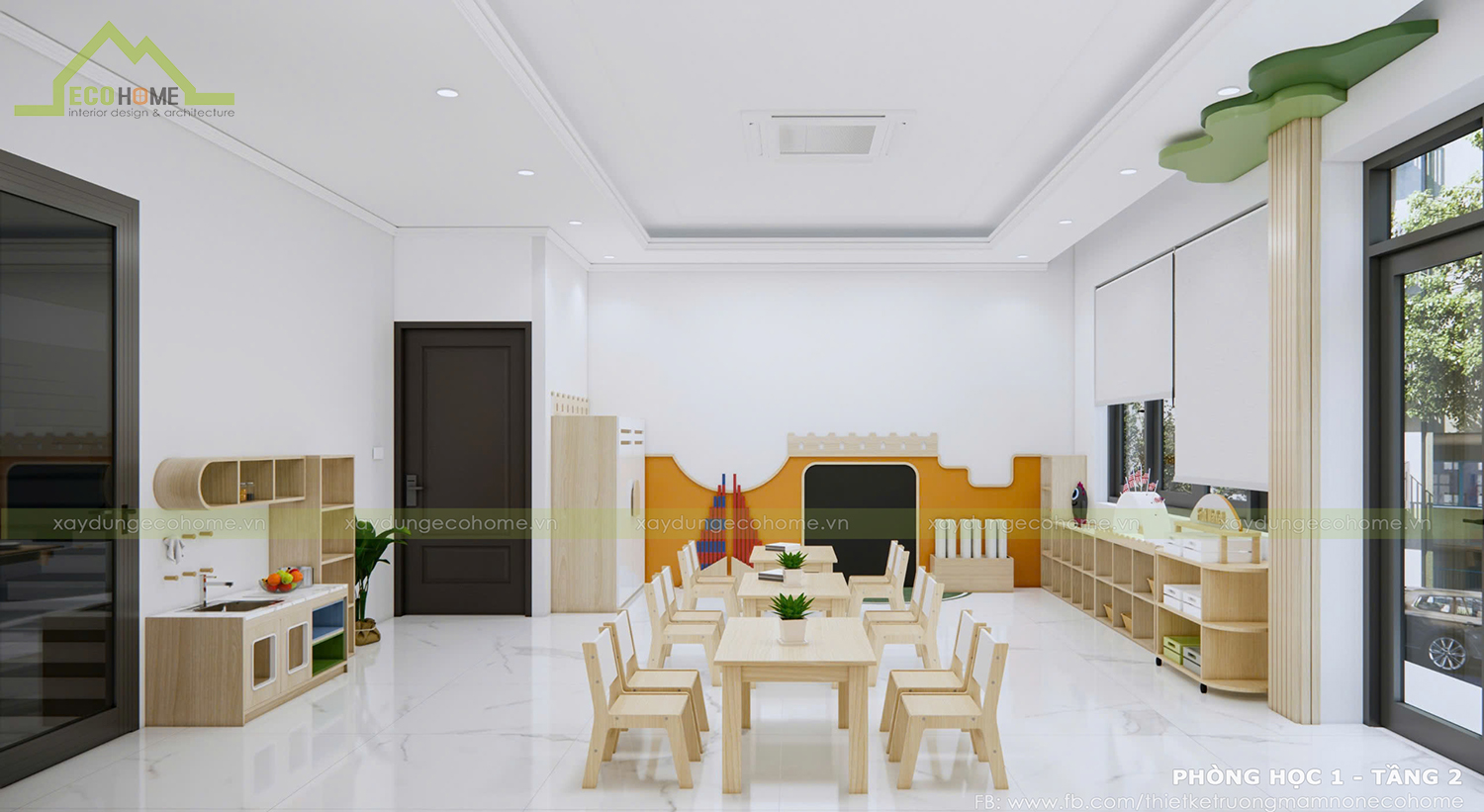 thiết kế trường mầm non đô đô son cơ sở 2