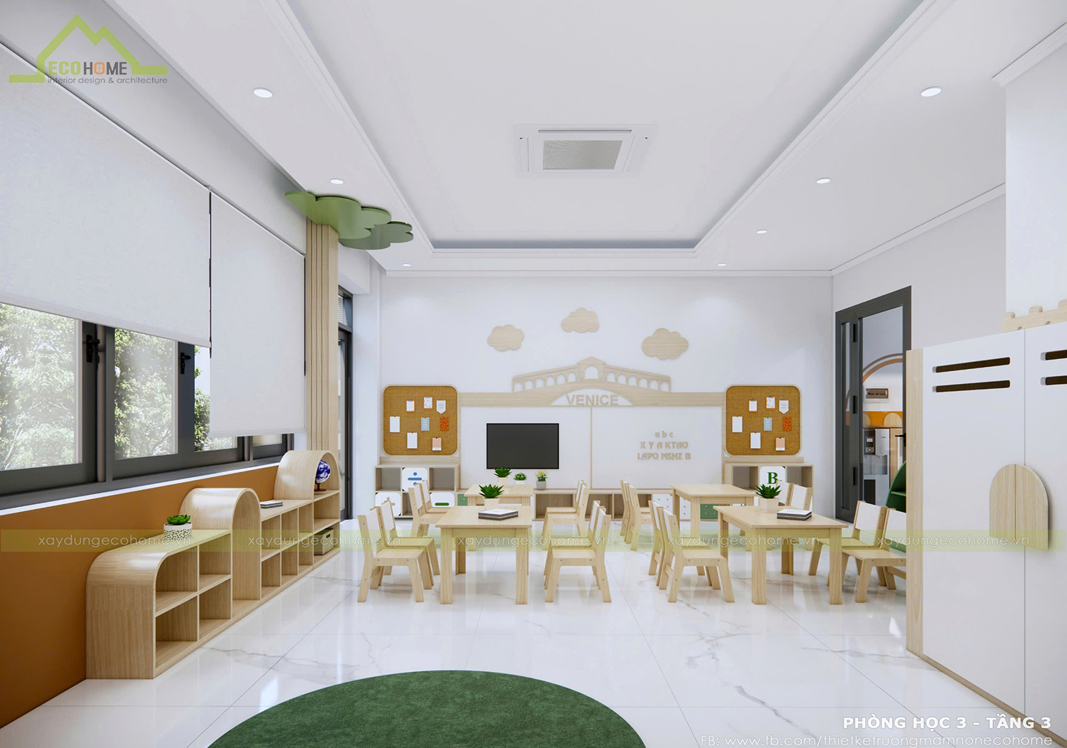 thiết kế trường mầm non đô đô son cơ sở 2