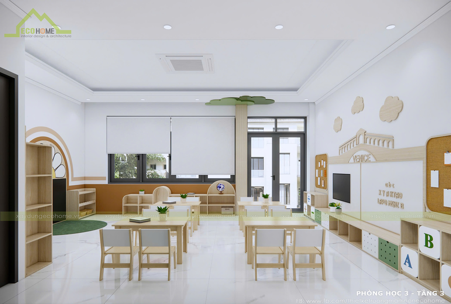 thiết kế trường mầm non đô đô son cơ sở 2