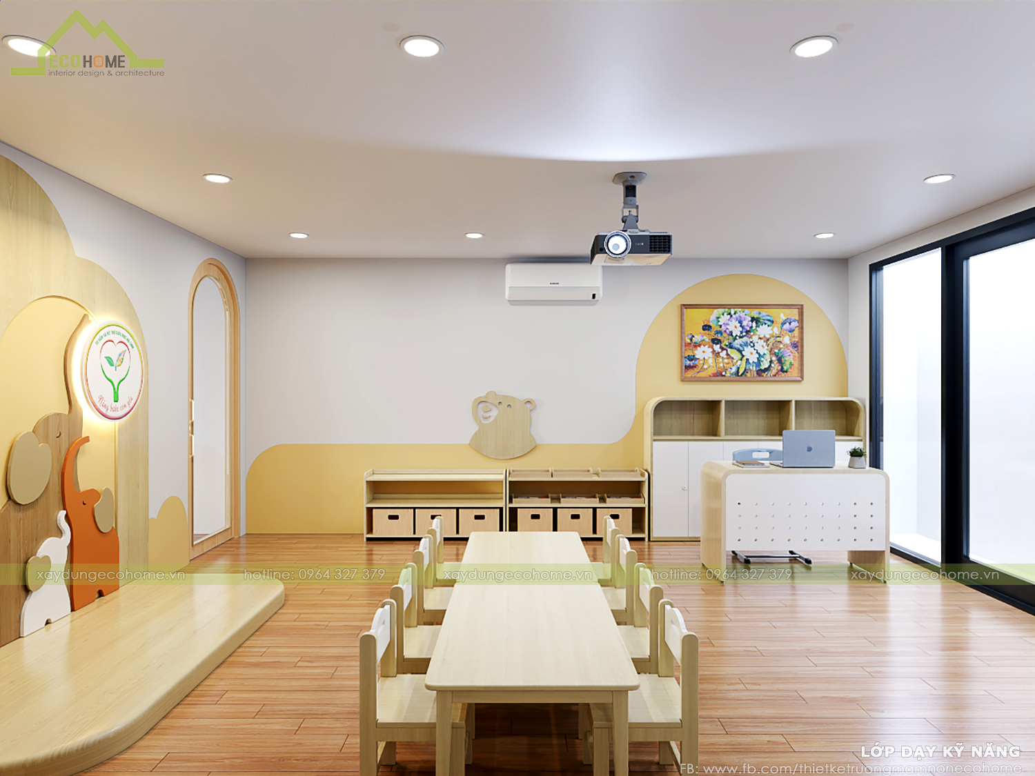Thiết kế trường mầm non Hà Linh tại Lạng Sơn