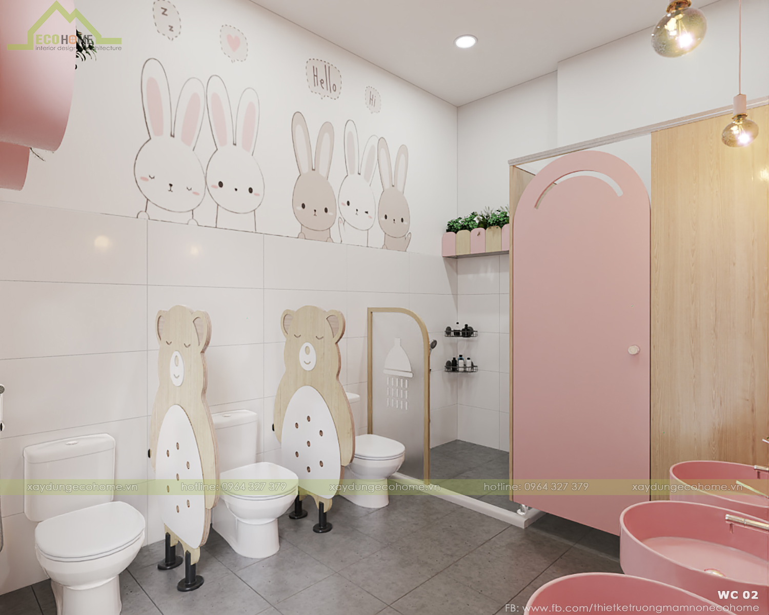 thiết kế trường mầm non IQ WC tại Hà Nội