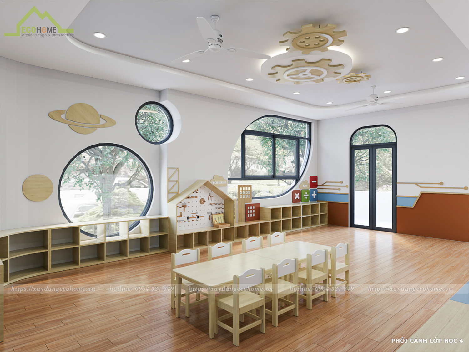 Trang trí góc steam mầm non