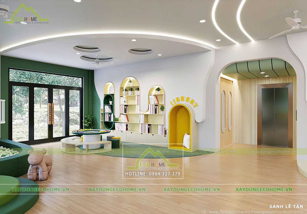 MẪU THIẾT KẾ TRƯỜNG MẦM NON ÁNH DƯƠNG HƯNG YÊN