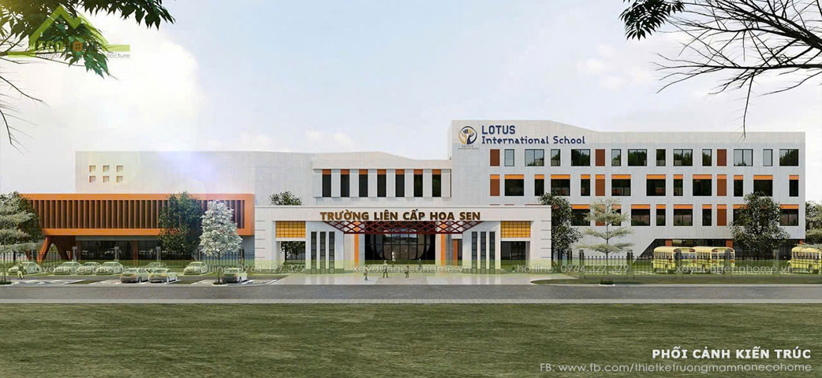 Thiết kế trường mầm non quốc tế Hoa Sen