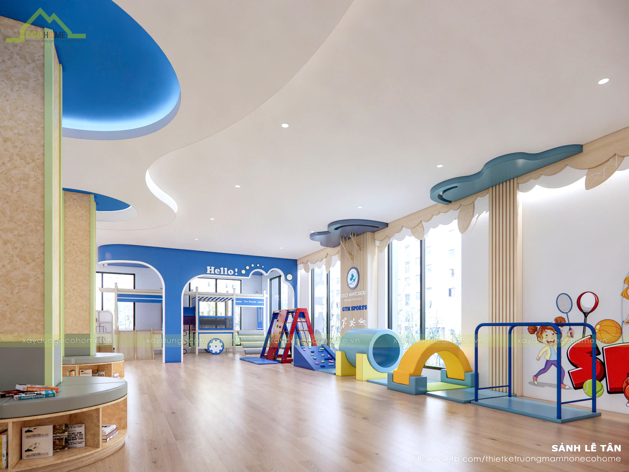 Thiết kế trường mầm non Erick montessori