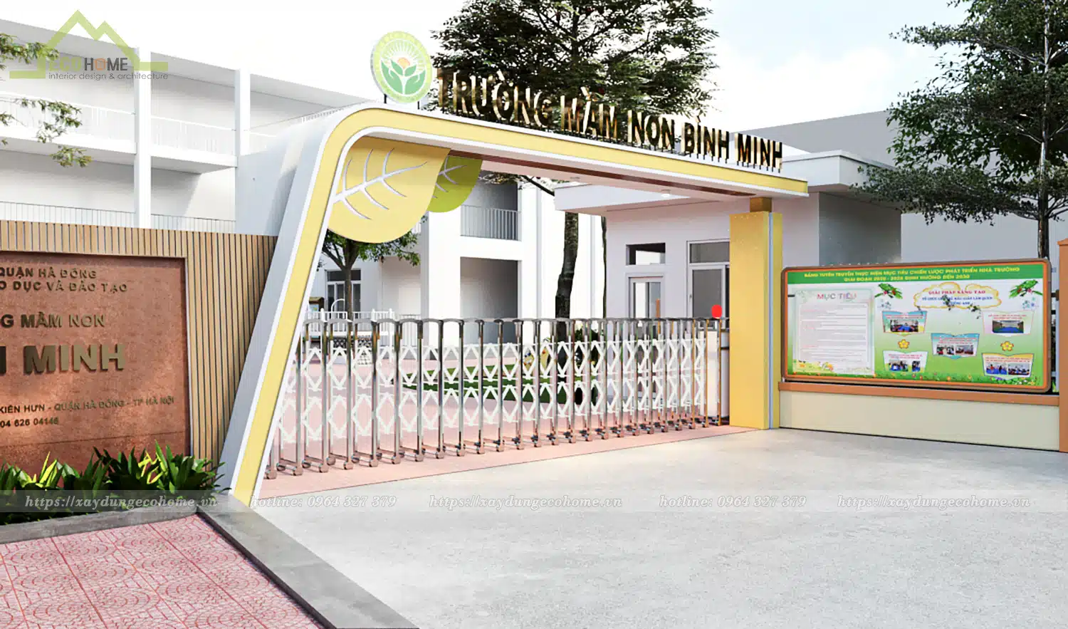 Trang trí mầm non cổng trường