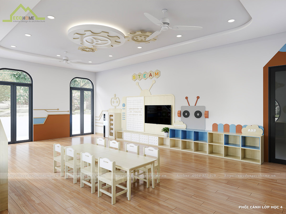 Trang trí mầm non góc steam