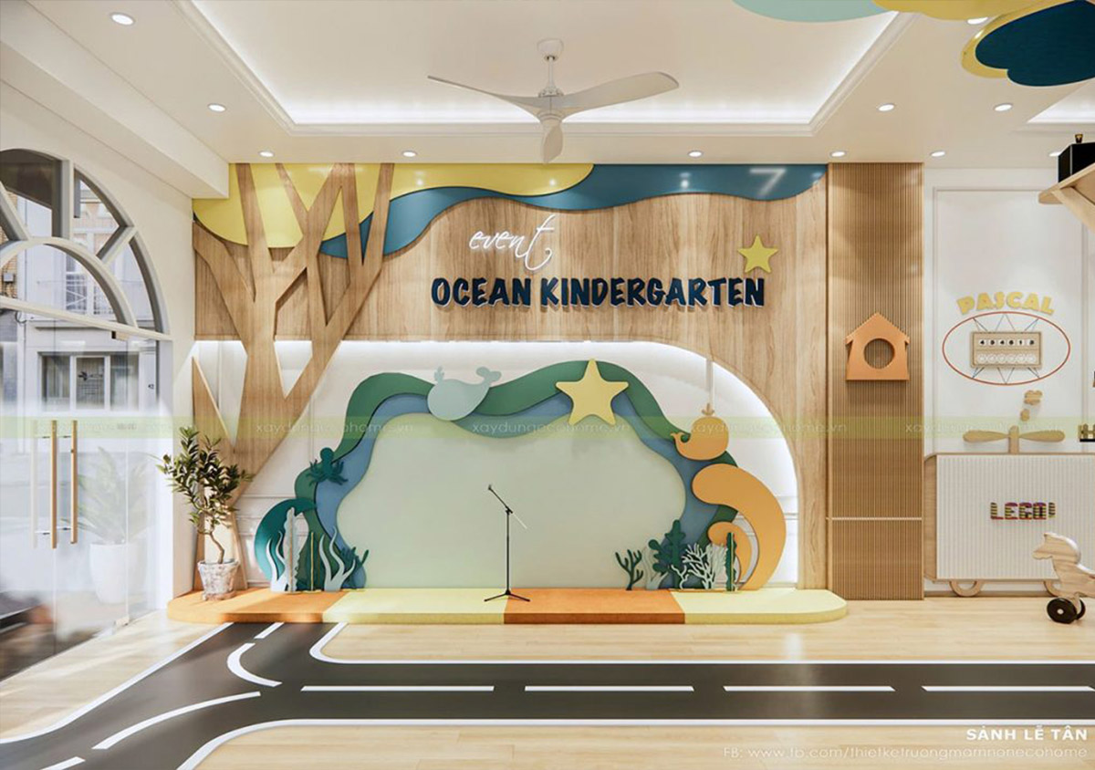 Trang trí mầm non sân khấu