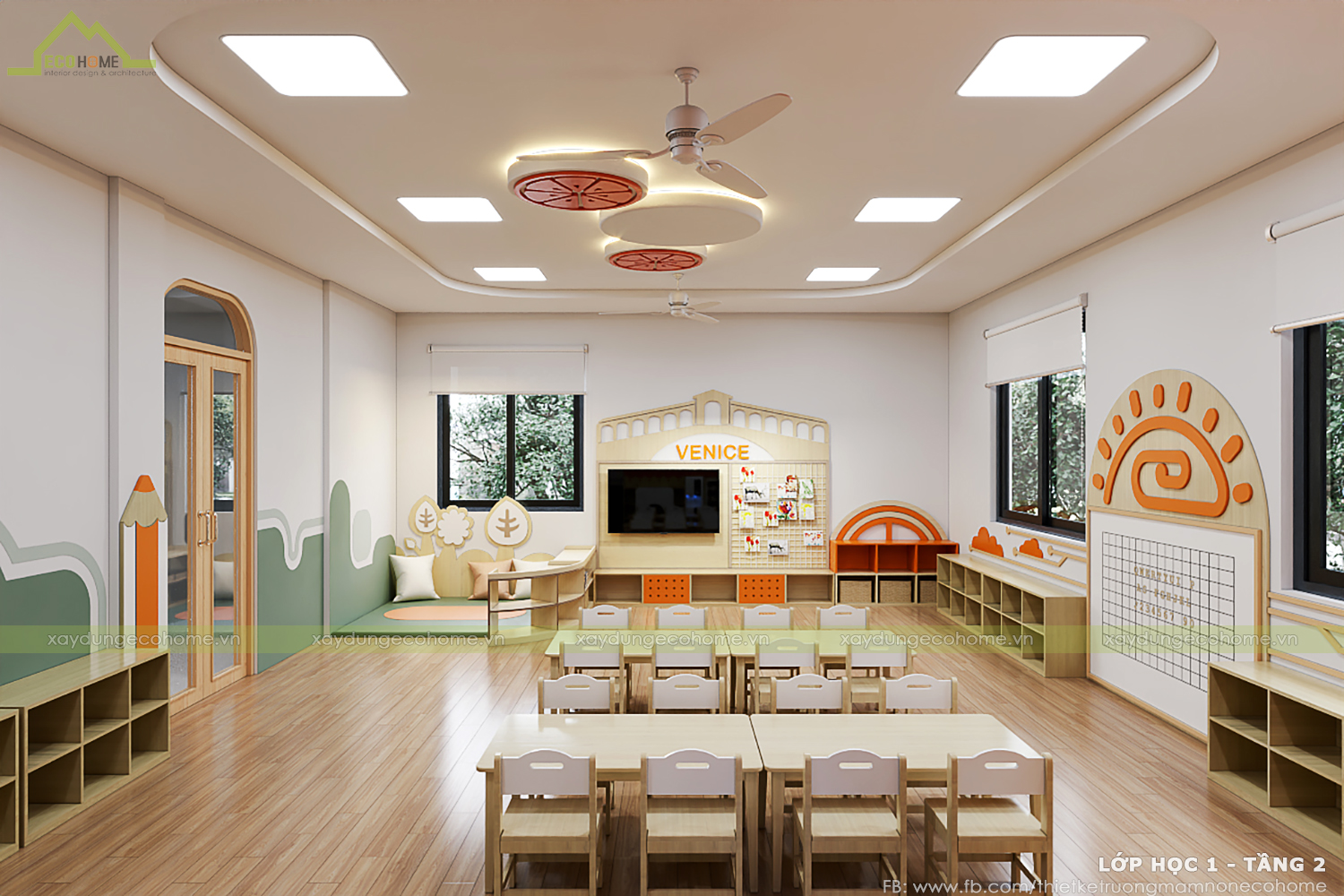 Thiết kế trường mầm non Five Peas Preschool