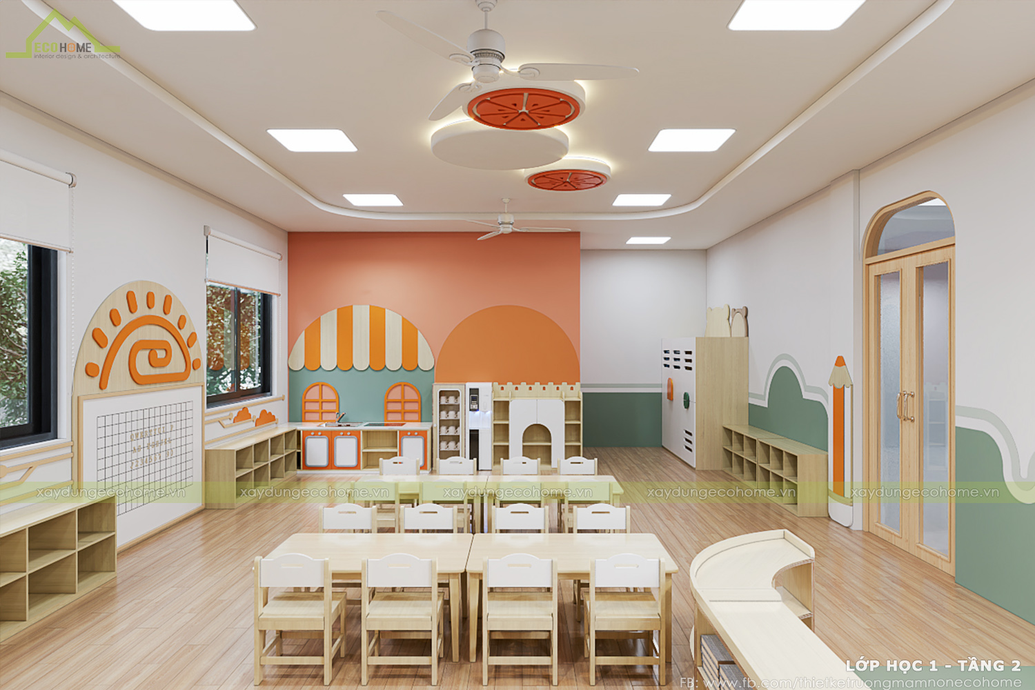 Thiết kế trường mầm non Five Peas Preschool