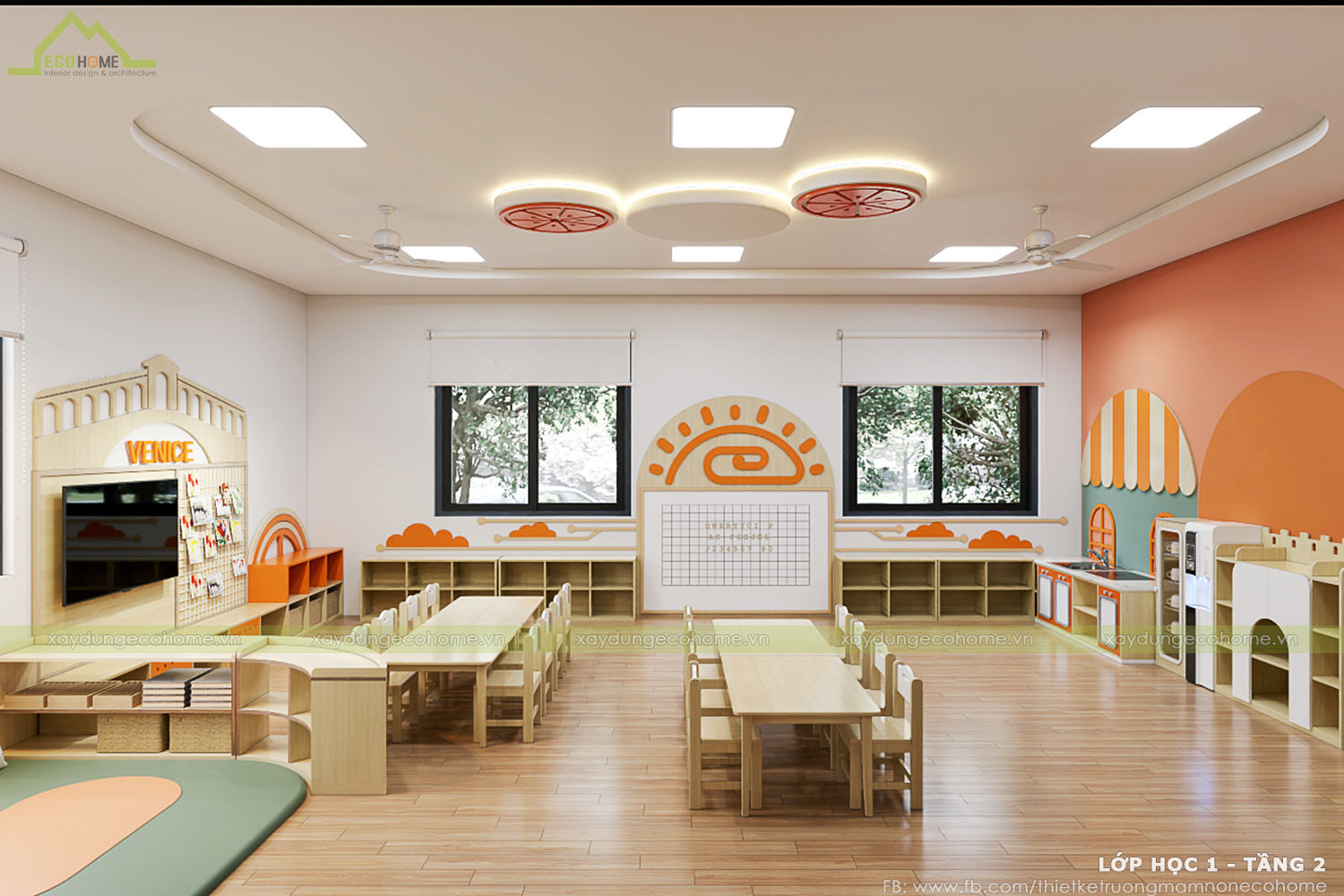 Thiết kế trường mầm non Five Peas Preschool