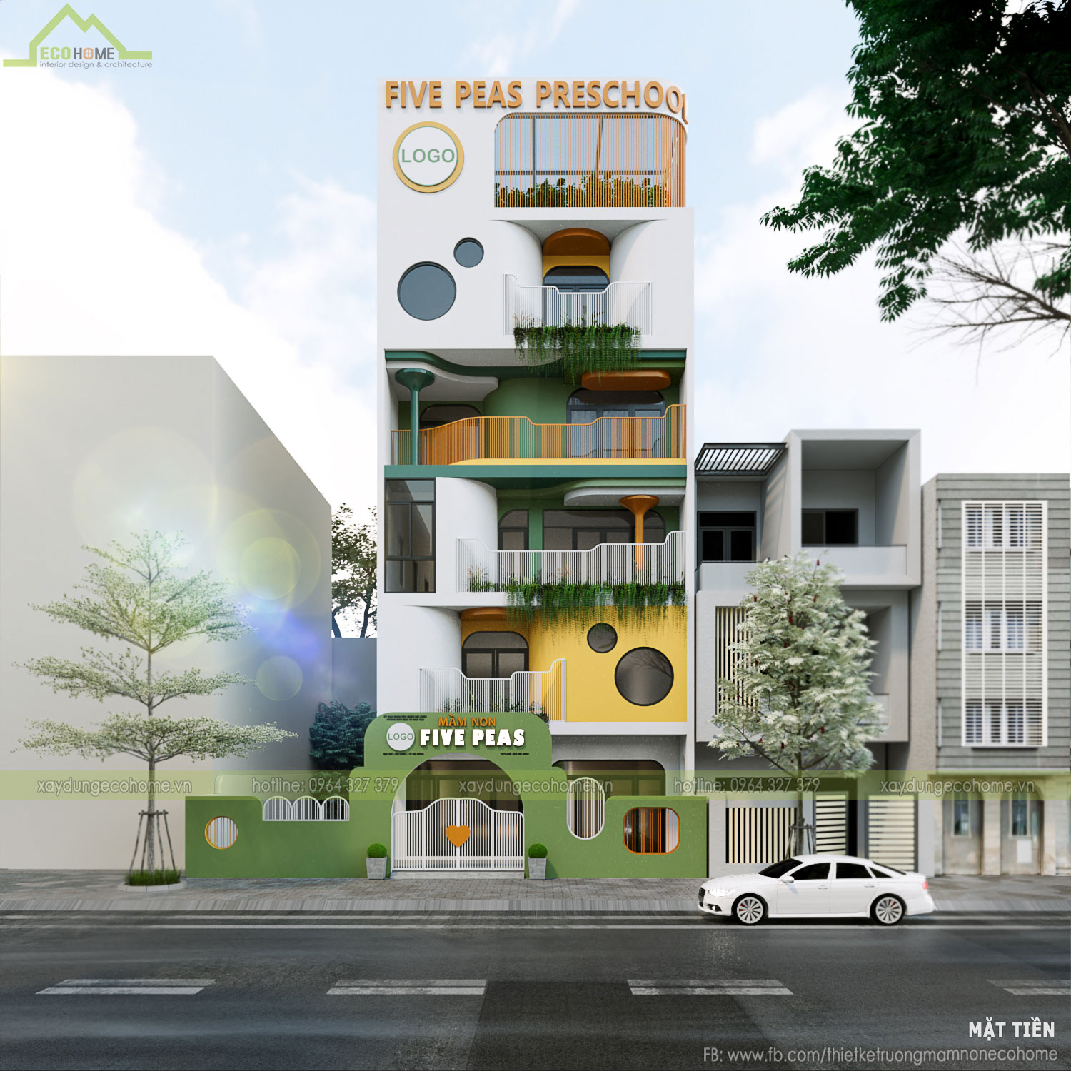 Thiết kế trường mầm non Five Peas Preschool