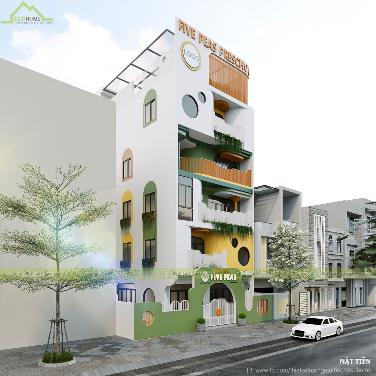 Thiết kế trường mầm non Five Peas Preschool